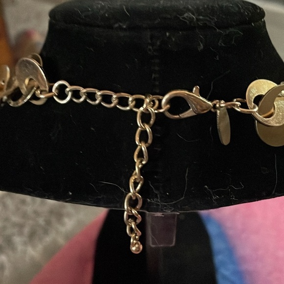 Vintage Natasha Gold-tone circle link Necklace - Picture 4 of 5